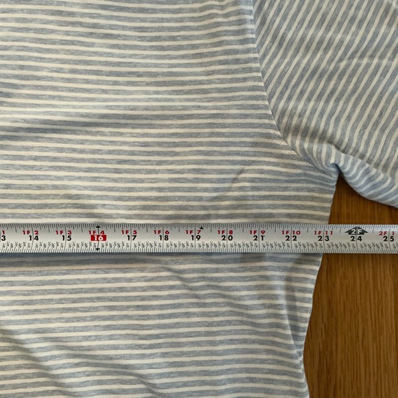 Peter Millar Collection Polo Shirt Men's Large Blue White Stripe Cotton Linen - Picture 6 of 7